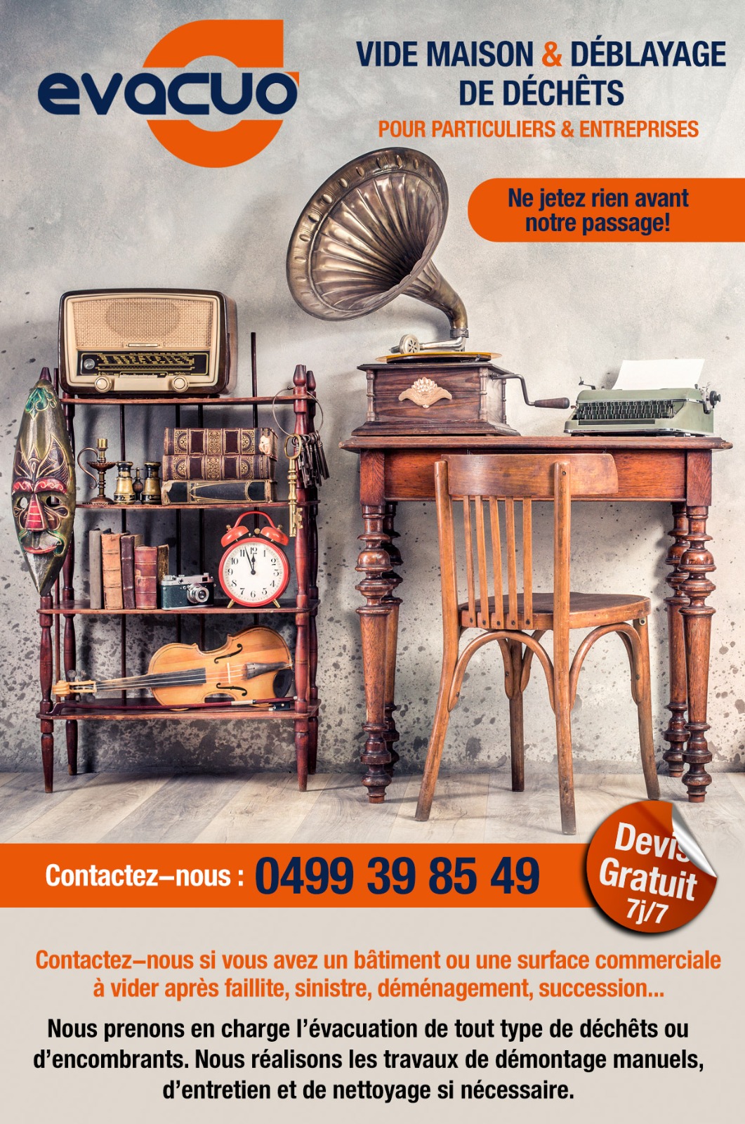 EVACUO – Vide maison et déblayage